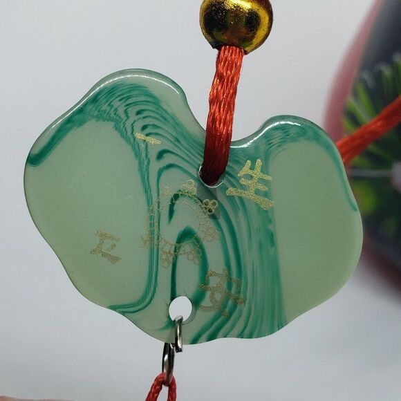 Kokeshi Doll Male Vintage Japanese Ceramic Piggy Bank with Lucky Charm - Picture 4 of 7